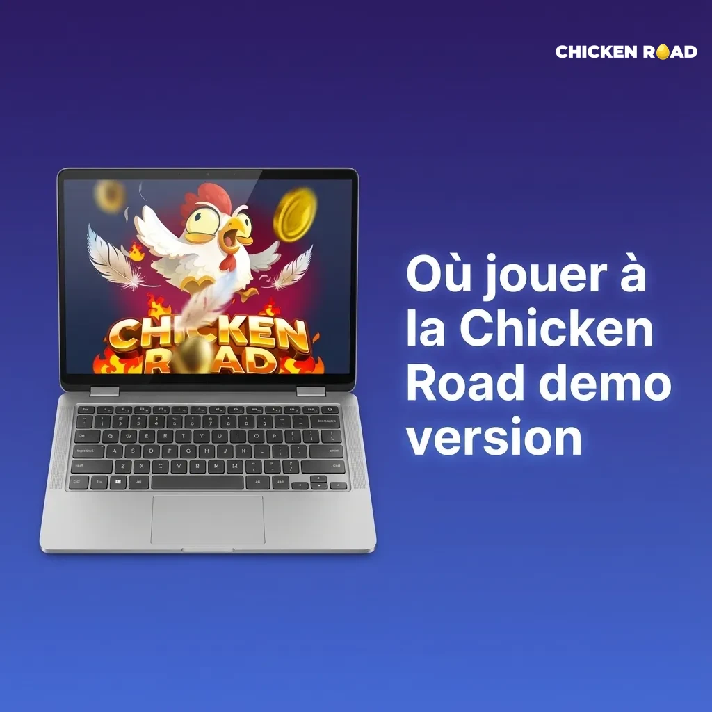Interface du jeu Chicken Road en mode démo sur écran d’ordinateur, avec grille colorée et boutons de mise visibles