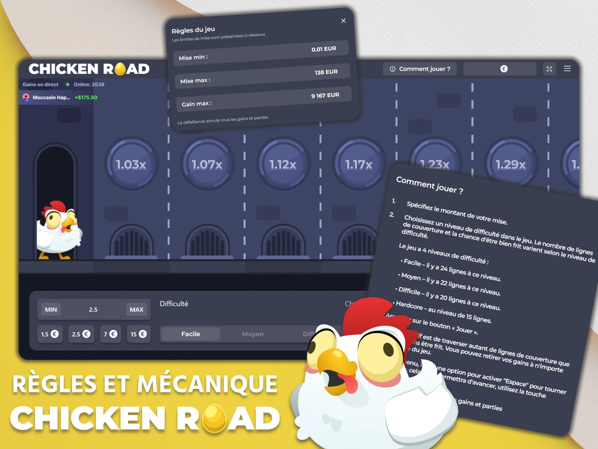 Découvrez les principales règles de Chicken Road.